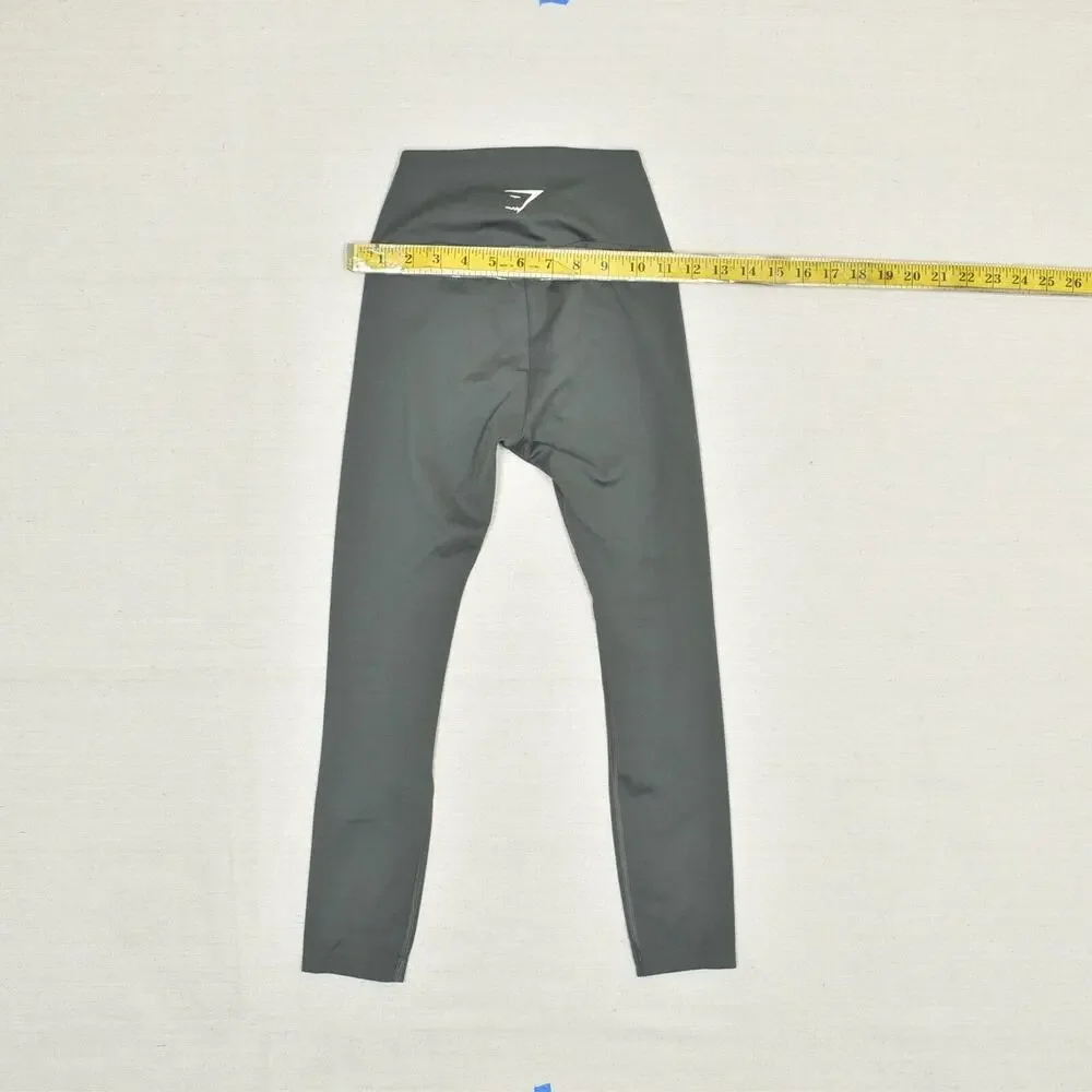 Gymshark Women Skinny Leggings Pull On Solid Polyester Gray Size XS